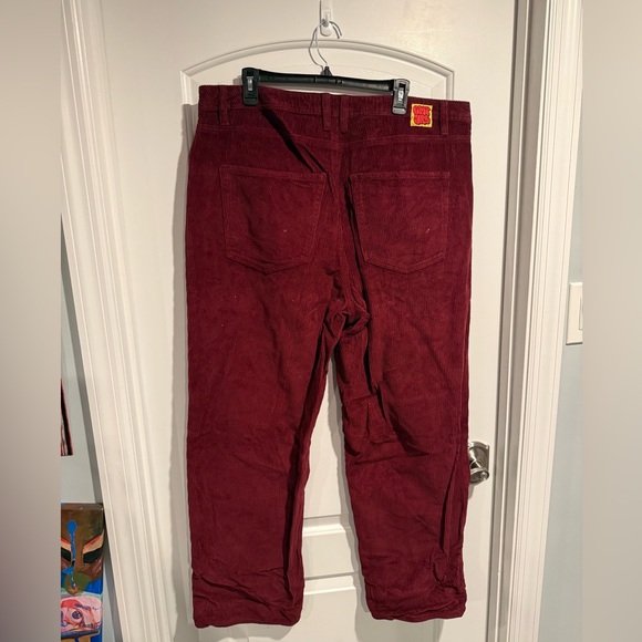 Zumiez Empyre Burgundy/Maroon Corduroy Baggy Pants - Picture 2 of 3